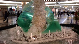 Some sculpture exhibit in the underground mall