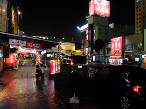 Utsunomiya at night, just outside hotel