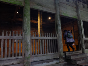 The wooden hall that used to house and protect the Konjiki-do