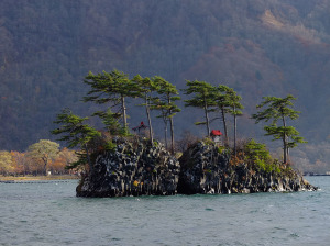 Small island in the lake